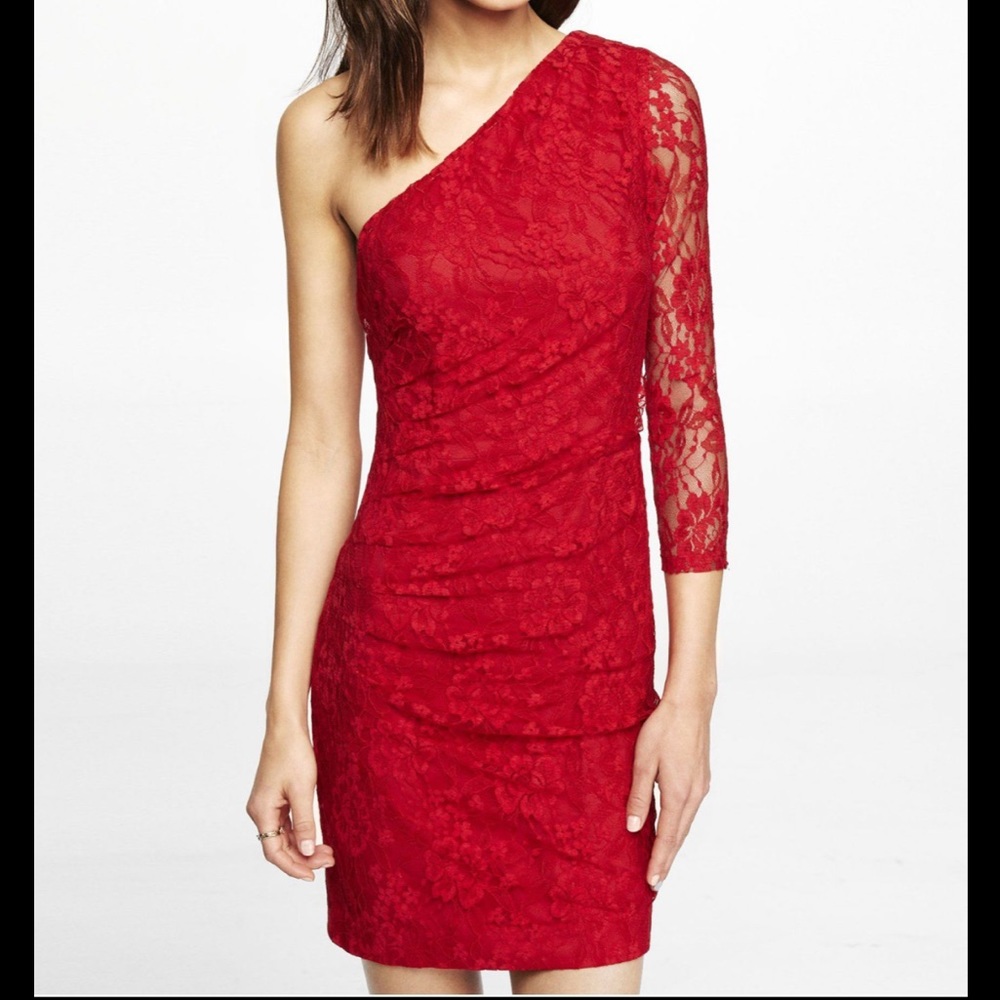 Express 3/4 length single sleeve sheath dress